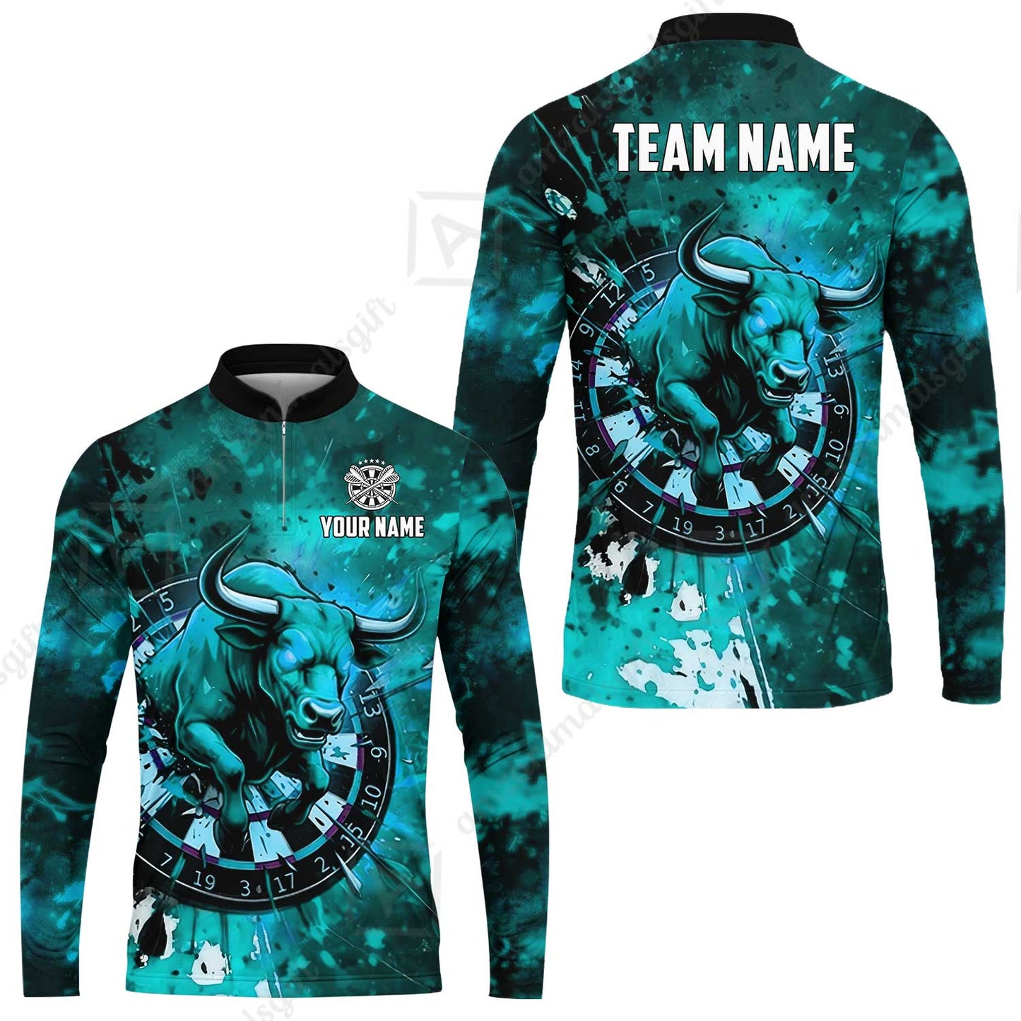 Custom Darts Team Jersey, Personalized Raging Bull Jersey Shirt For Players With Name & Team Name