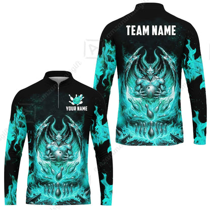 Custom Hellfire Bowling Jersey Polo Shirt, Custom Hellfire Bowling Jersey Team Shirt For Players With Name & Team Name