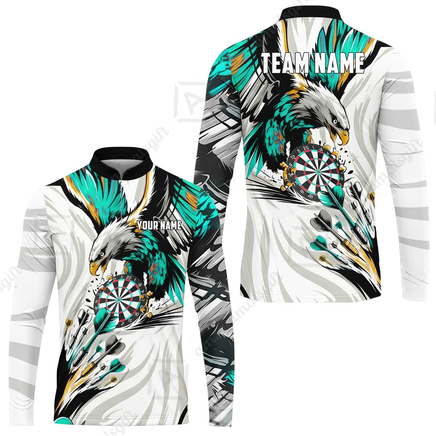 Custom Darts Team Jersey, Personalized Eagle Strike Dart Polo Shirt For Players With Name & Team Name