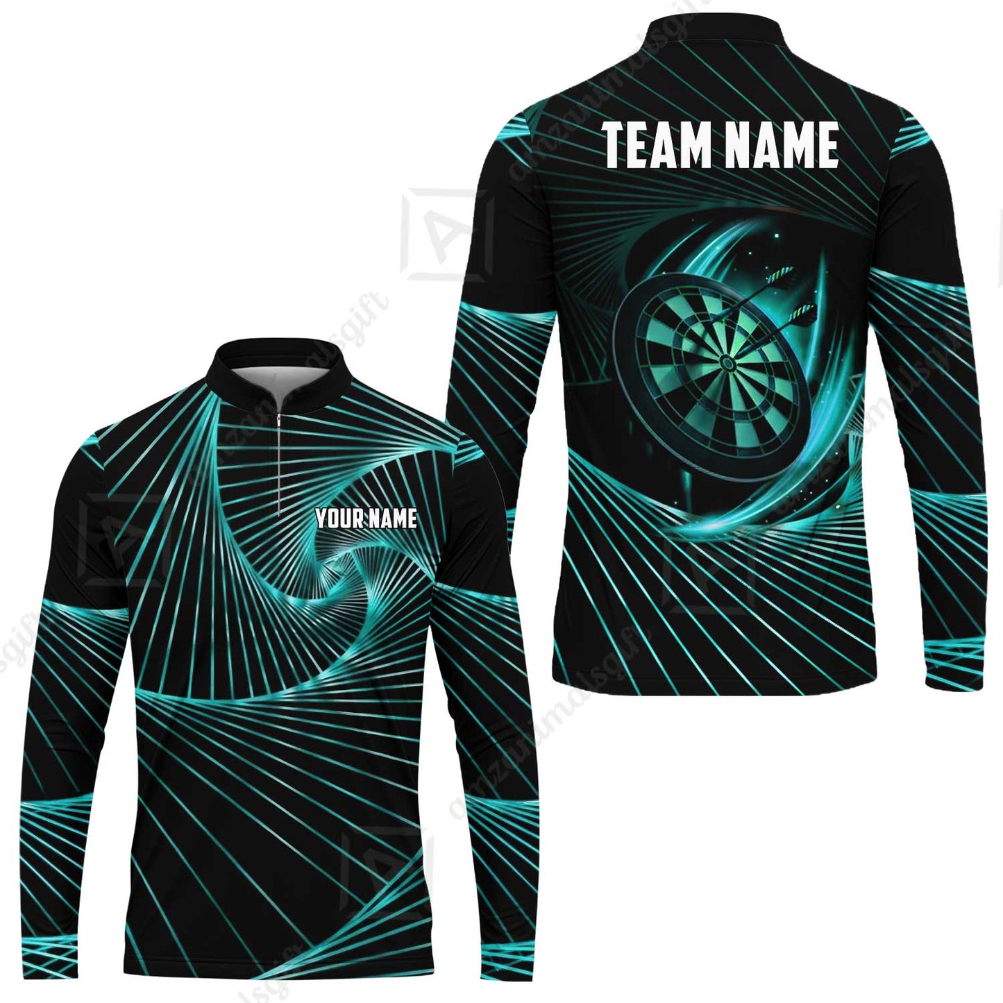 Custom Darts Team Jersey, Personalized Dark Flame Dart Polo Shirt For Players With Name & Team Name