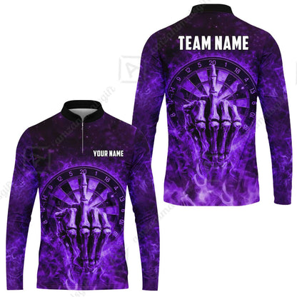 Custom Darts Team Jersey, Personalized Reaper Bullseye Dart Polo Shirt For Players With Name & Team Name