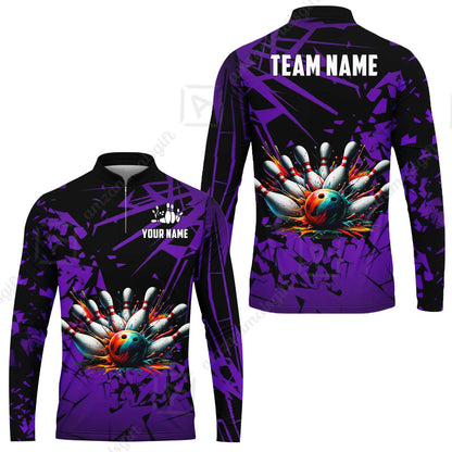 Custom Bowling Jersey Polo Shirt, Strike Explosion Bowling, Custom Bowling Jersey Team Shirt For Players With Name & Team Name