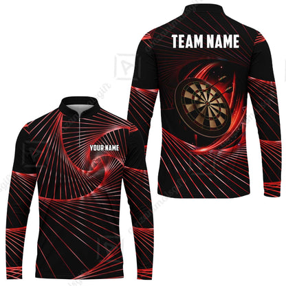Custom Darts Team Jersey, Personalized Dark Flame Dart Polo Shirt For Players With Name & Team Name