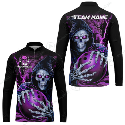 Custom Bowling Jersey Polo Shirt, The Death Hold Bowling Ball, Custom Bowling Jersey Team Shirt For Players With Name & Team Name