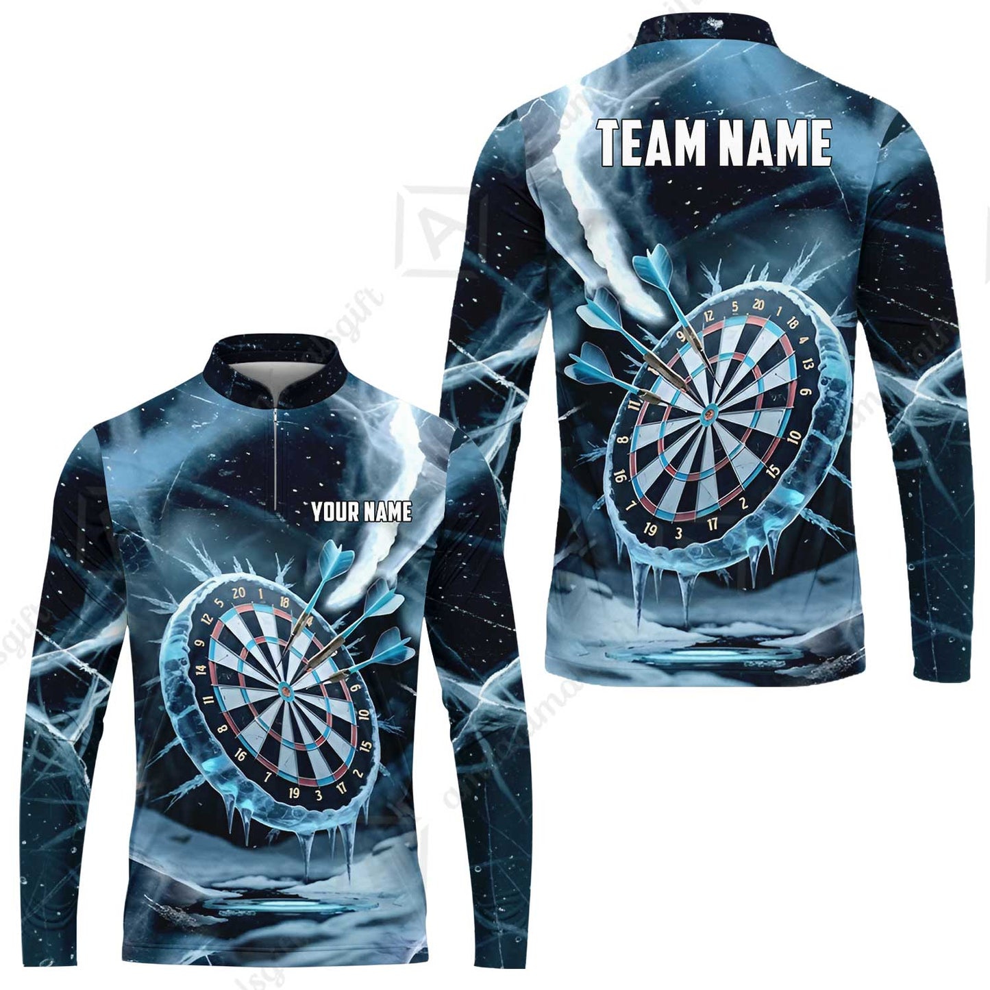 Custom Darts Team Jersey, Personalized Ice Strike Darts Polo Shirt For Players With Name & Team Name