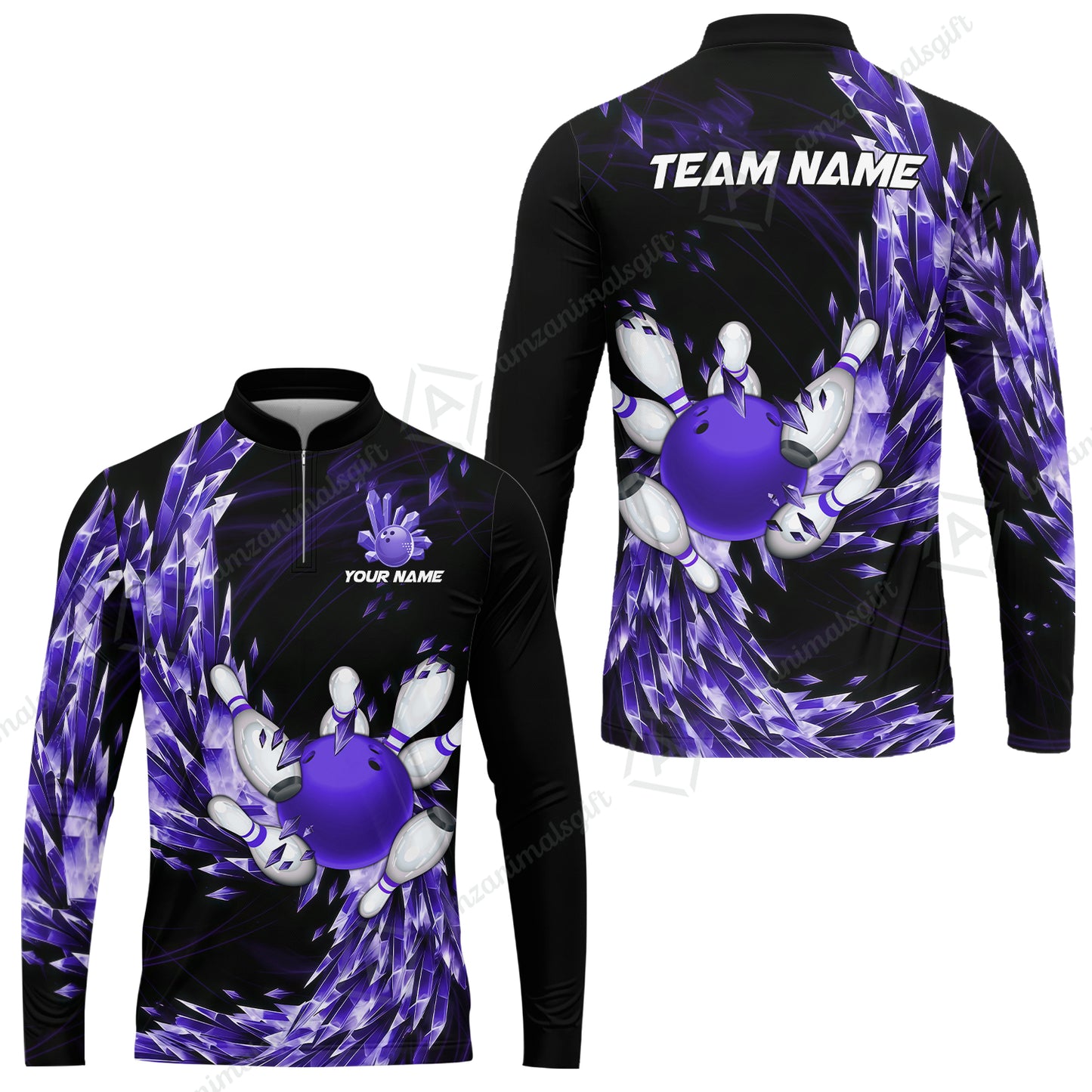 Custom Bowling Jersey Polo Shirt, Crystal Explosion Bowling Custom Bowling Jersey Team Shirt For Players With Name & Team Name
