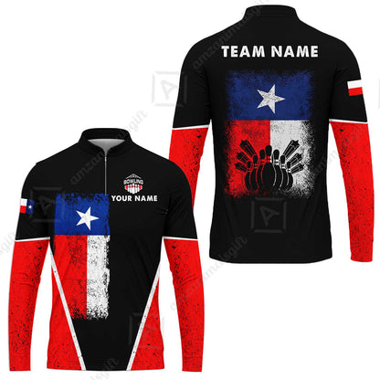 Custom Bowling Jersey Polo Shirt, Texas Stricker, Custom Bowling Jersey Team Shirt For Players With Name and Team Name