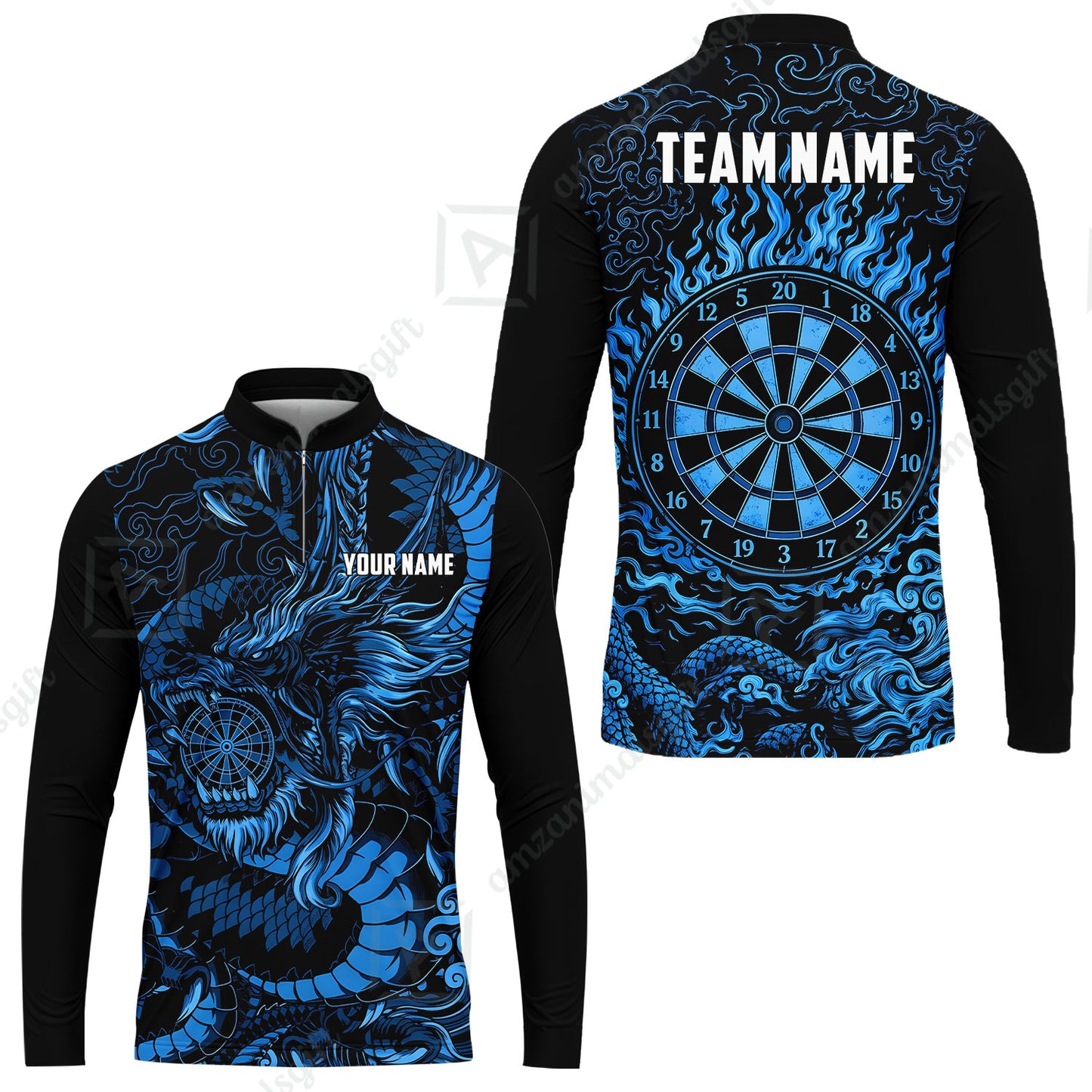Custom Darts Jersey Polo Shirt, Dragon's Bullseye Darts, Custom Dart Jersey Team Shirt For Players With Name & Team Name