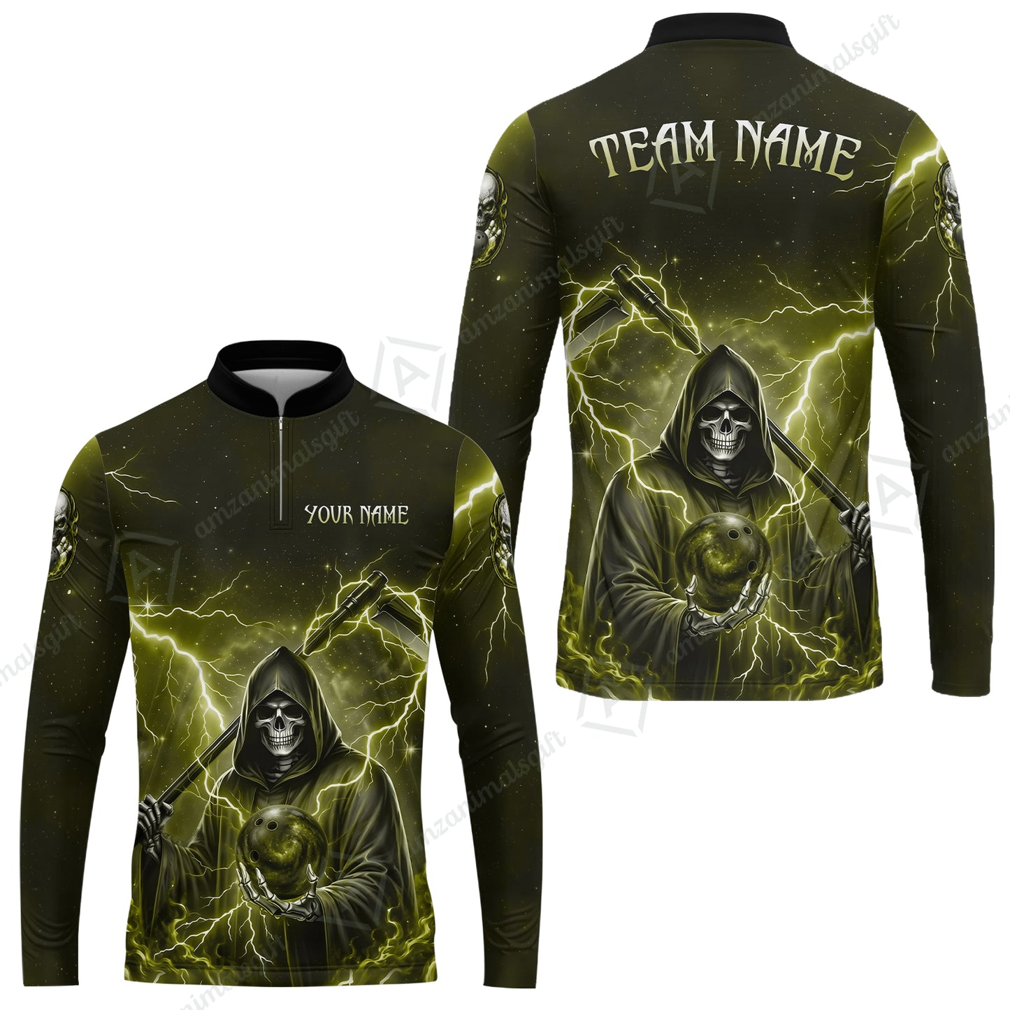 Custom Bowling Jersey Polo Shirt, Multiple Colors Death, Custom Bowling Jersey Team Shirt For Players With Name & Team Name
