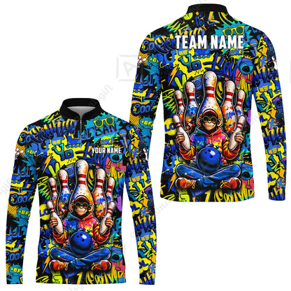 Custom Bowling Jersey Polo Shirt, Master Monkey Juggling, Custom Bowling Jersey Team Shirt For Players With Name & Team Name