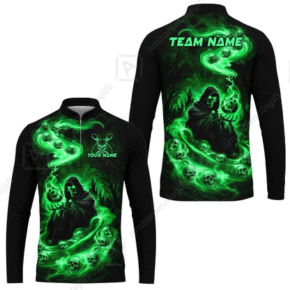Custom Bowling Jersey Polo Shirt, Fiery Pool Shark, Custom Bowling Jersey Team Shirt For Players With Name & Team Name