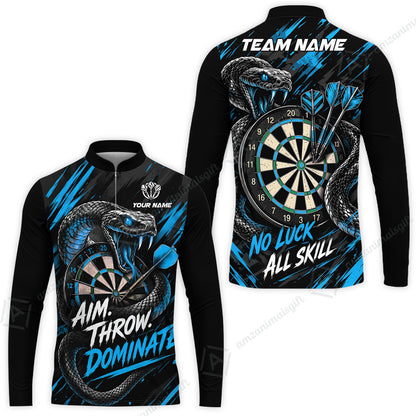 Customized Darts Team Jersey, Personalized Snake Darts Abstract Background Polo Shirt For Players With Name & Team Name