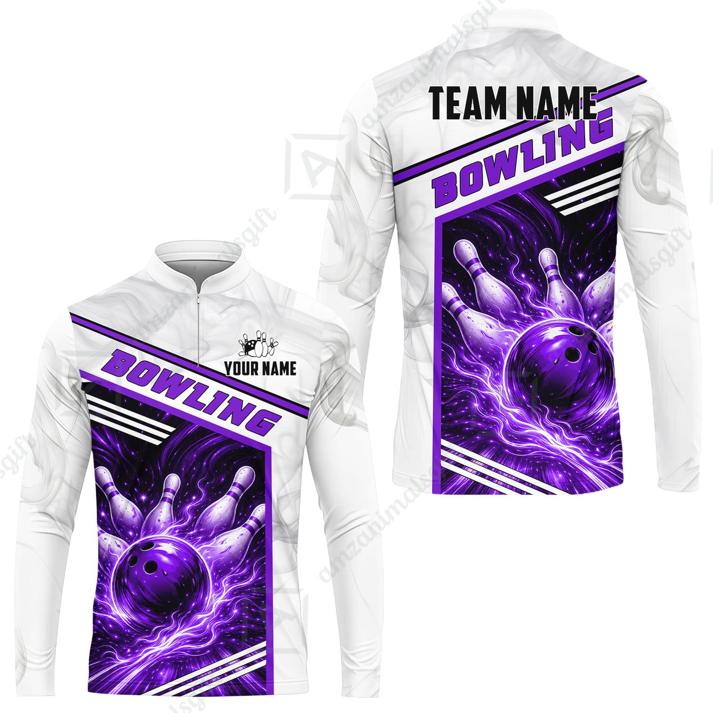 Custom Bowling Jersey Polo Shirt, Retro Racing & Fire Strike, Custom Bowling Jersey Team Shirt For Players With Name & Team Name