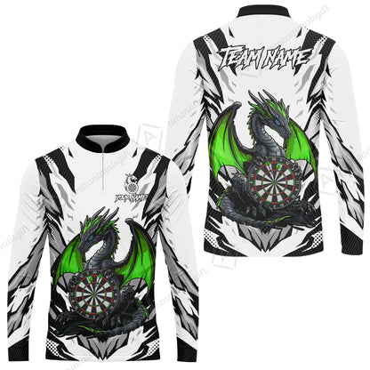 Custom Darts Team Jersey, Personalized Fantasy Dragon Dart Polo Shirt For Players With Name & Team Name