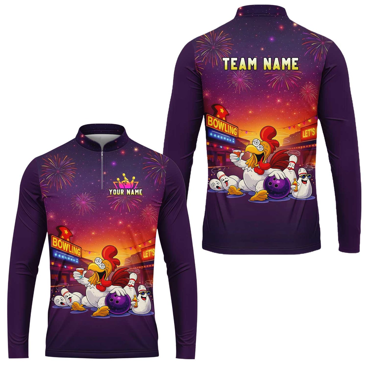 Custom The Tipsy Rooster Bowling Jersey Polo Shirt, Custom The Tipsy Rooster Bowling Jersey Team Shirt For Players With Name & Team Name