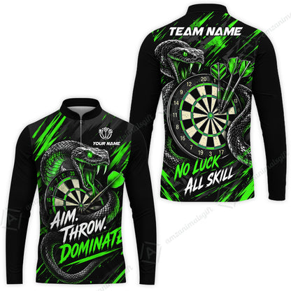 Customized Darts Team Jersey, Personalized Snake Darts Abstract Background Polo Shirt For Players With Name & Team Name