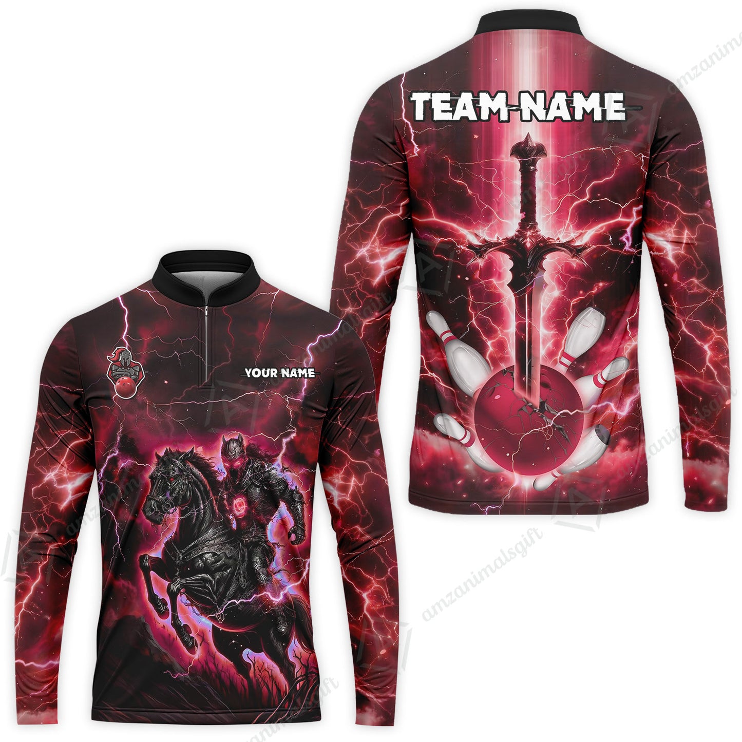 Custom Bowling Jersey Polo Shirt, Dark Knight Bowling, Custom Bowling Jersey Team Shirt For Players With Name & Team Name