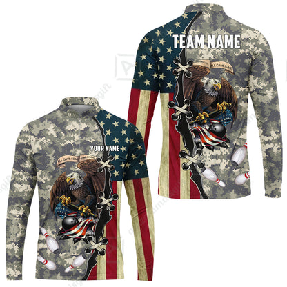 Custom Bowling Jersey Polo Shirt, All Gave Some Bowling, Personalized Name & Team Name