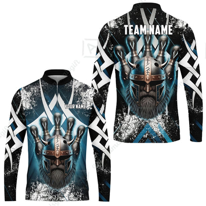 Custom Bowling Jersey Polo Shirt, Norse Warrior Bowling, Custom Bowling Jersey Team Shirt For Players With Name and Team Name