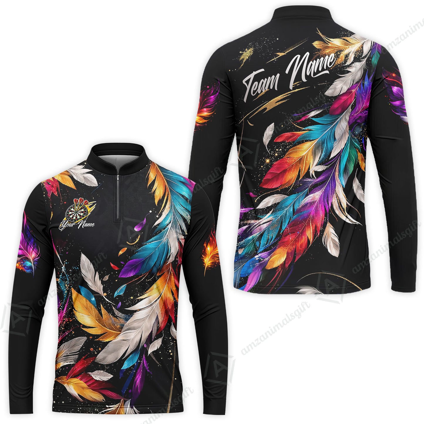 Custom Darts Team Jersey, Personalized Galaxy Sparkle Darts Shirt For Players With Name & Team Name