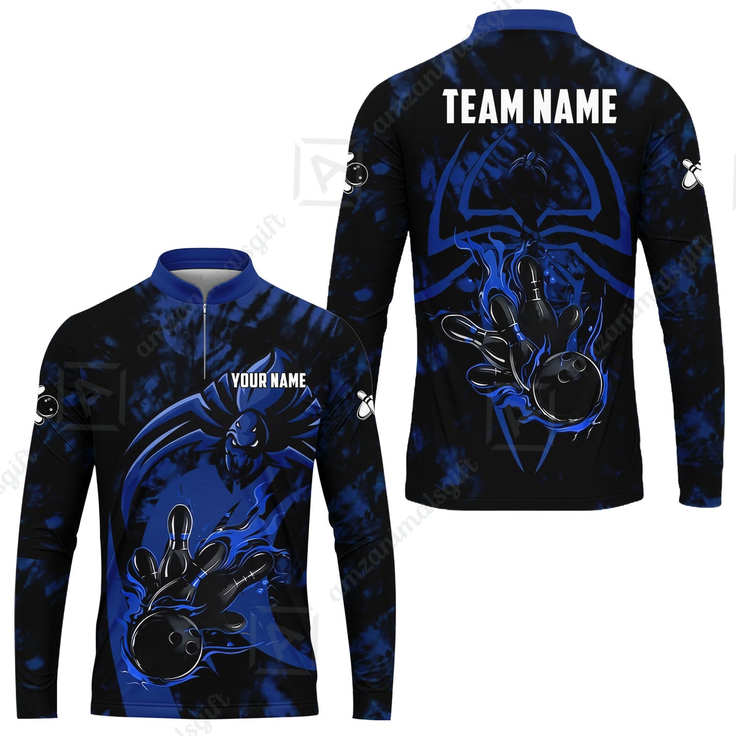 Custom Bowling Jersey Polo Shirt, Neon Venom Spider Monster, Custom Bowling Jersey Team Shirt For Players With Name and Team Name