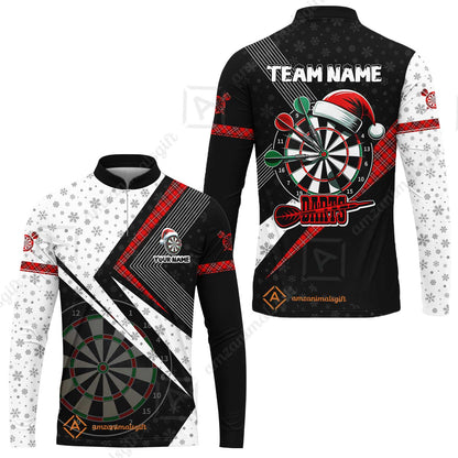 Custom Funny Santa Darts Unisex Polo Team Shirts, Custom Christmas Team League Darts Jersey Polo , Custom Darts Team Jerseys Uniform