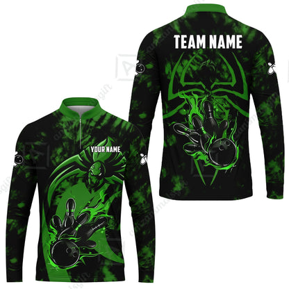 Custom Bowling Jersey Polo Shirt, Neon Venom Spider Monster, Custom Bowling Jersey Team Shirt For Players With Name and Team Name