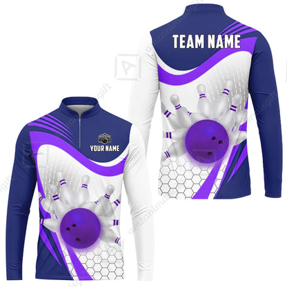 Custom Bowling Jersey Polo Shirt, Geometric Streamline & Fresh Mint, Custom Bowling Jersey Team Shirt For Players With Name & Team Name