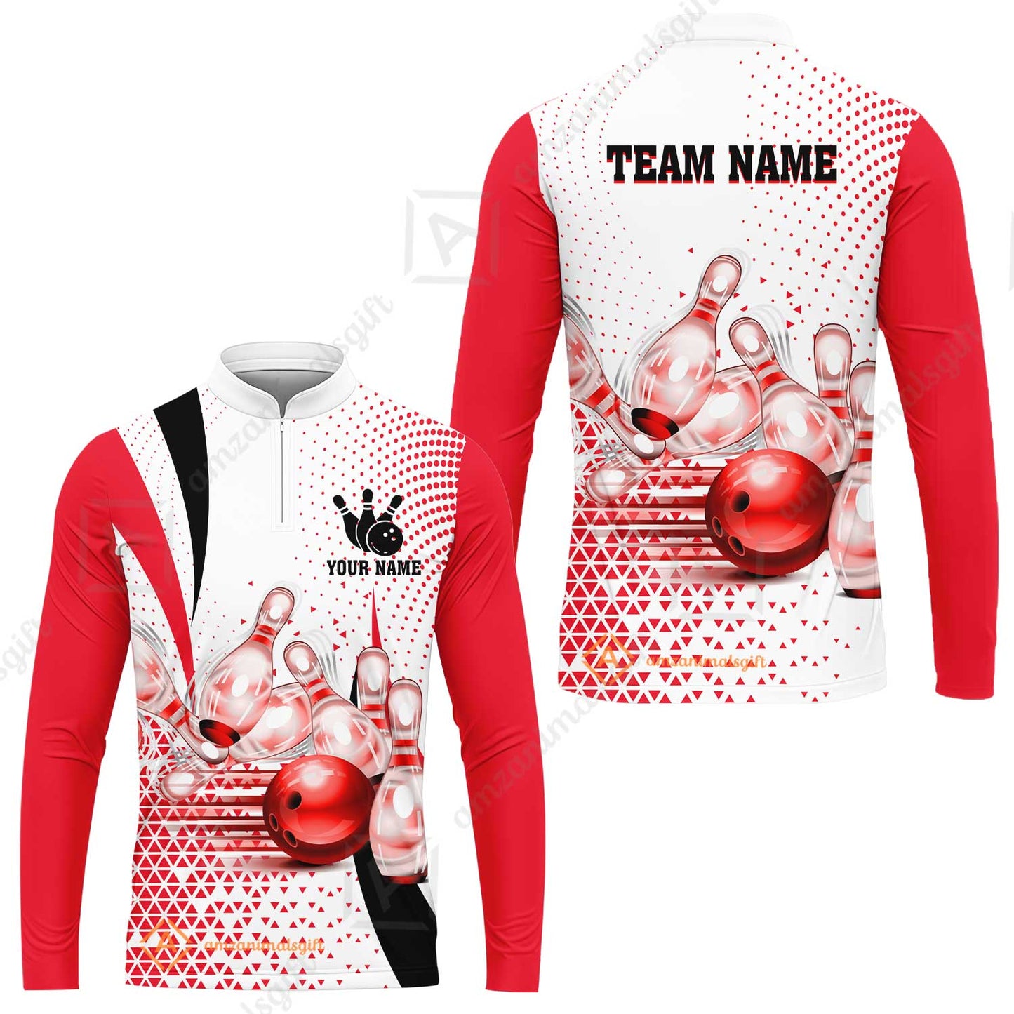 Custom Bowling Polo Shirt - Bowling Jerseys Team, Bowling uniforms, Custom Bowling Shirts With Personalized Name And Team Name - Gifts for Bowlers