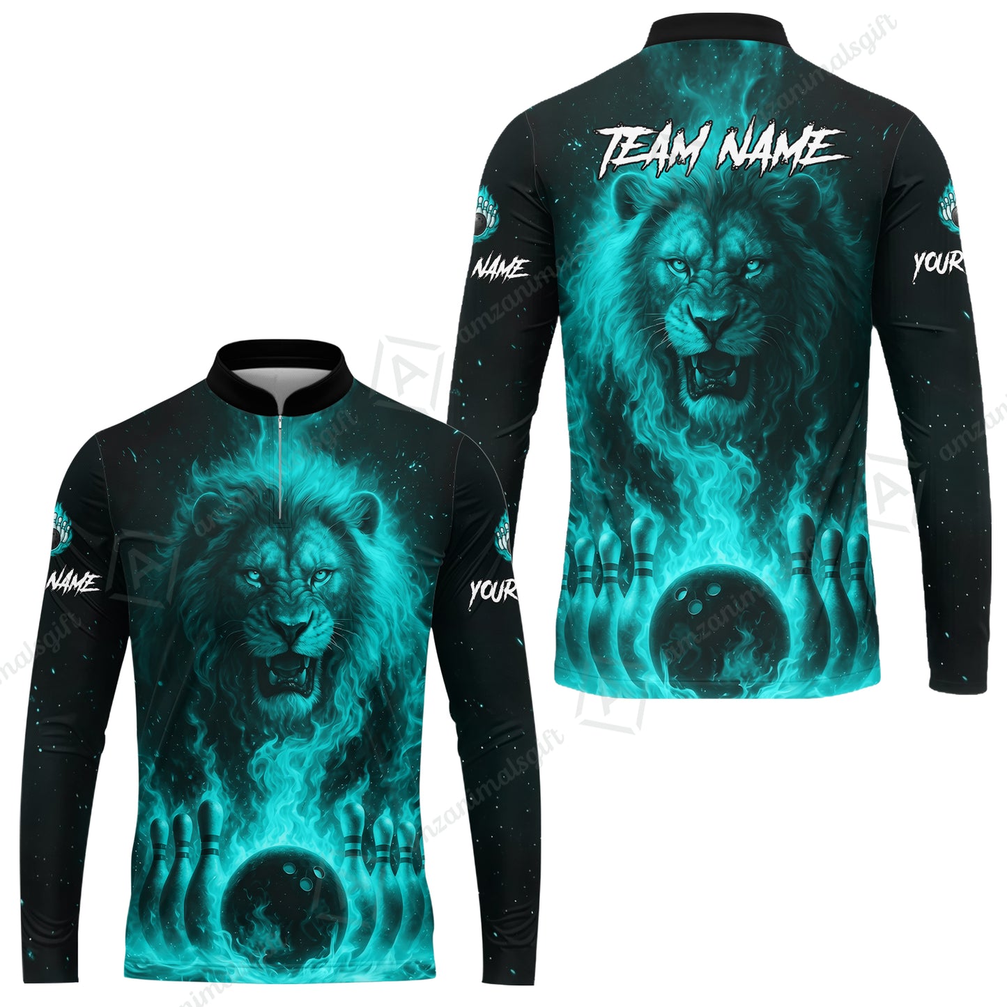 Custom Bowling Jersey Polo Shirt, Bowling Lion Of The Savannah, Custom Bowling Jersey Team Shirt For Players With Name & Team Name