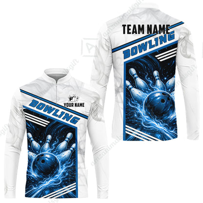 Custom Bowling Jersey Polo Shirt, Retro Racing & Fire Strike, Custom Bowling Jersey Team Shirt For Players With Name & Team Name