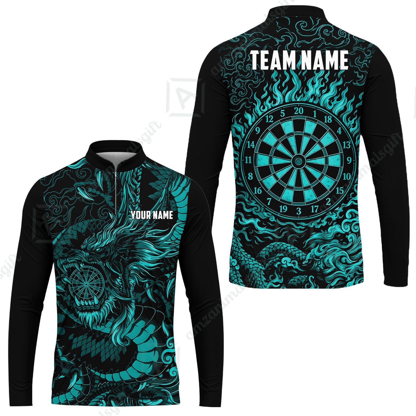 Custom Darts Jersey Polo Shirt, Dragon's Bullseye Darts, Custom Dart Jersey Team Shirt For Players With Name & Team Name