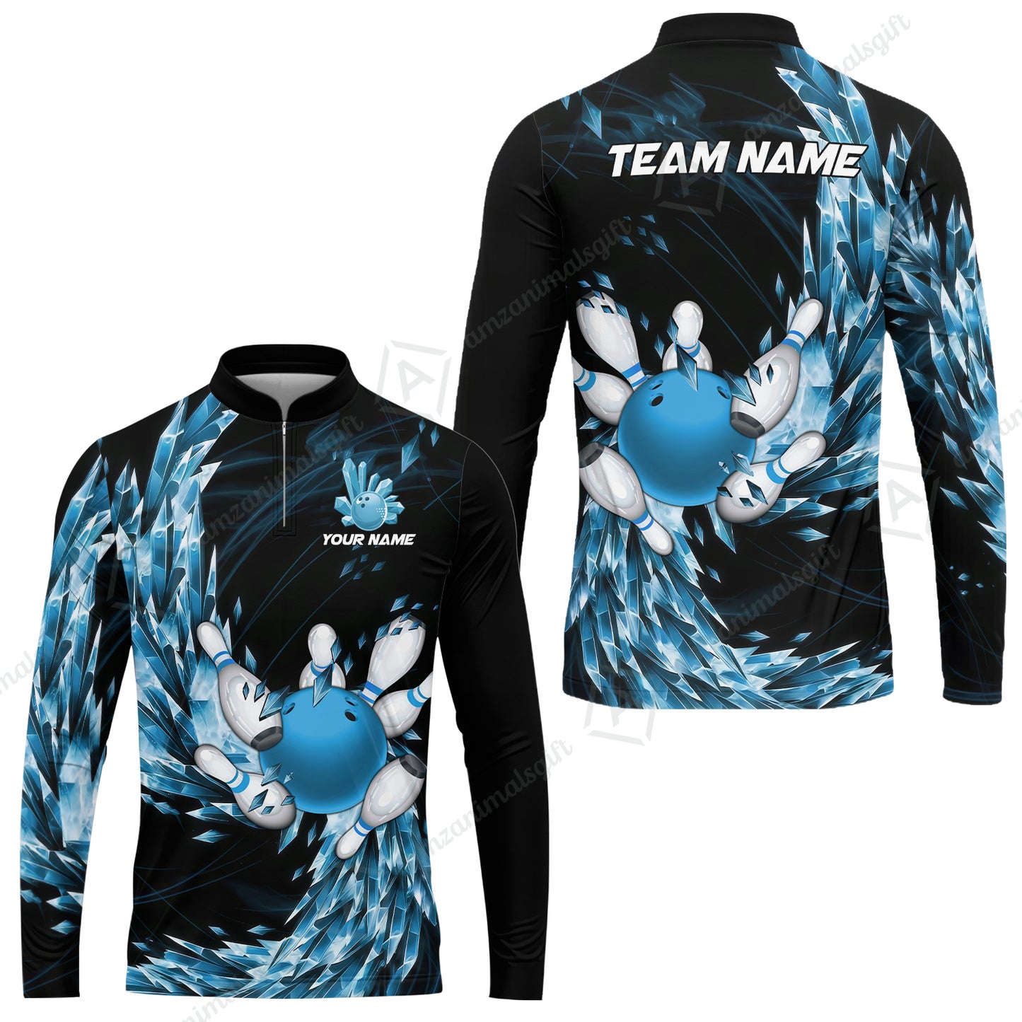 Custom Bowling Jersey Polo Shirt, Crystal Explosion Bowling Custom Bowling Jersey Team Shirt For Players With Name & Team Name