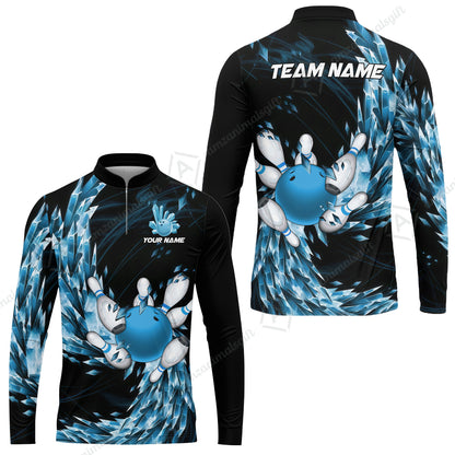 Custom Bowling Jersey Polo Shirt, Crystal Explosion Bowling Custom Bowling Jersey Team Shirt For Players With Name & Team Name