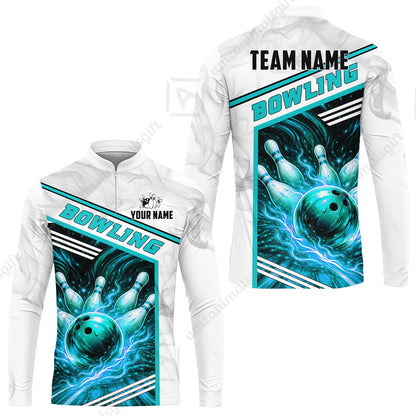 Custom Bowling Jersey Polo Shirt, Retro Racing & Fire Strike, Custom Bowling Jersey Team Shirt For Players With Name & Team Name