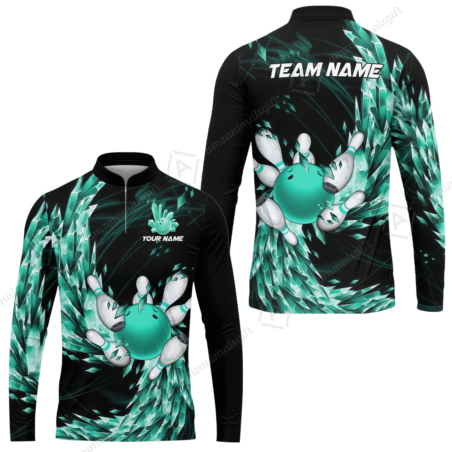 Custom Bowling Jersey Polo Shirt, Crystal Explosion Bowling Custom Bowling Jersey Team Shirt For Players With Name & Team Name