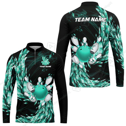Custom Bowling Jersey Polo Shirt, Crystal Explosion Bowling Custom Bowling Jersey Team Shirt For Players With Name & Team Name