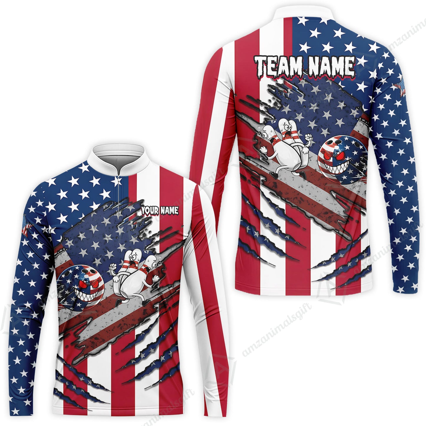 Custom Bowling Jersey Polo Shirt, Monster Strike Bowling Custom Bowling Jersey Team Shirt For Players With Name & Team Name