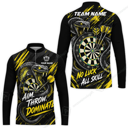 Customized Darts Team Jersey, Personalized Snake Darts Abstract Background Polo Shirt For Players With Name & Team Name