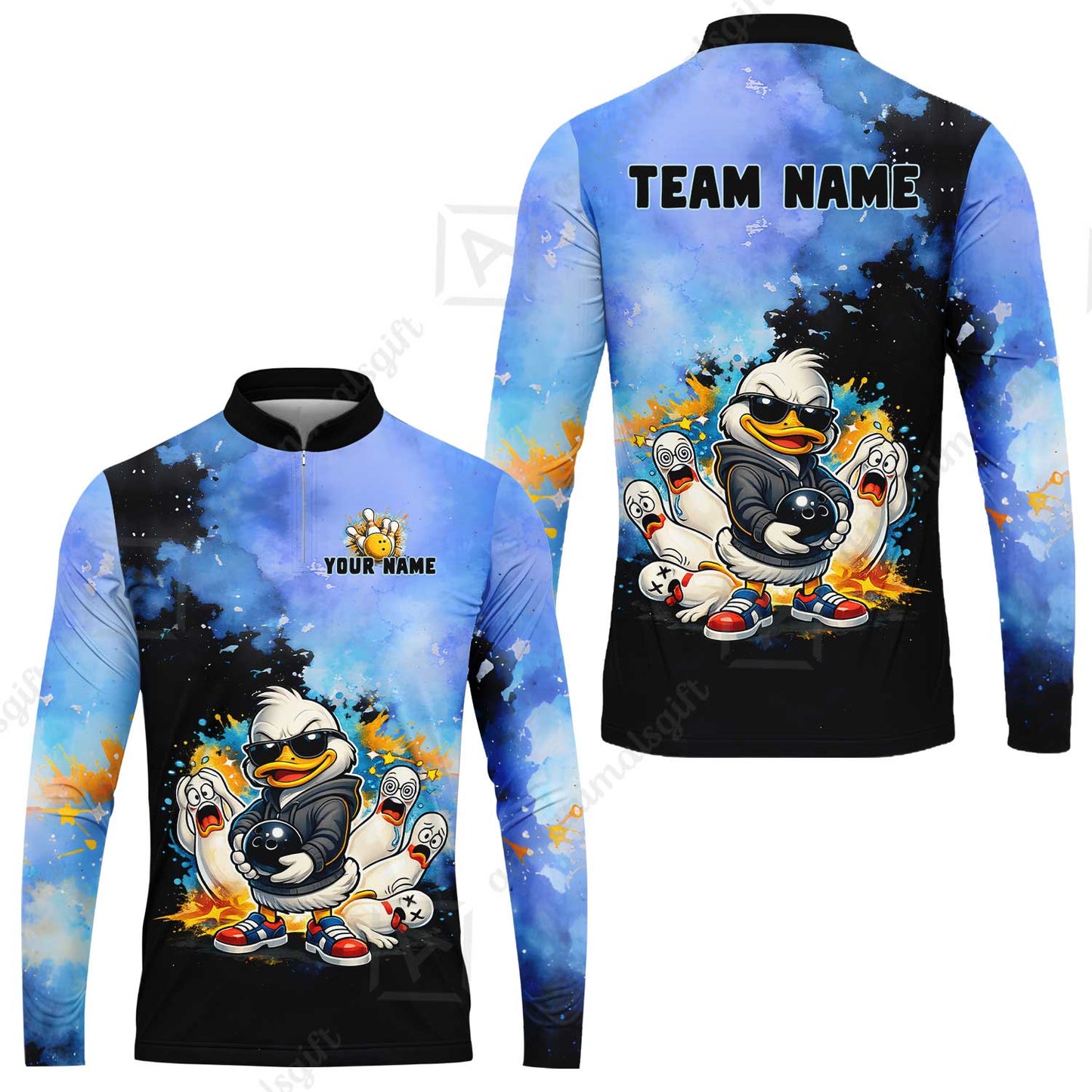 Custom Bowling Polo Shirt, Funny Screaming Pins Bowling Custom Bowling Polo Team Shirt For Players With Name & Team Name