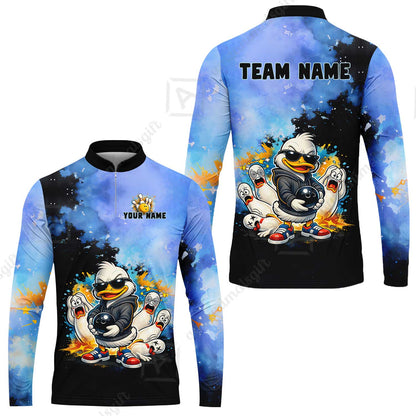 Custom Bowling Polo Shirt, Funny Screaming Pins Bowling Custom Bowling Polo Team Shirt For Players With Name & Team Name