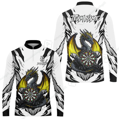 Custom Darts Team Jersey, Personalized Fantasy Dragon Dart Polo Shirt For Players With Name & Team Name