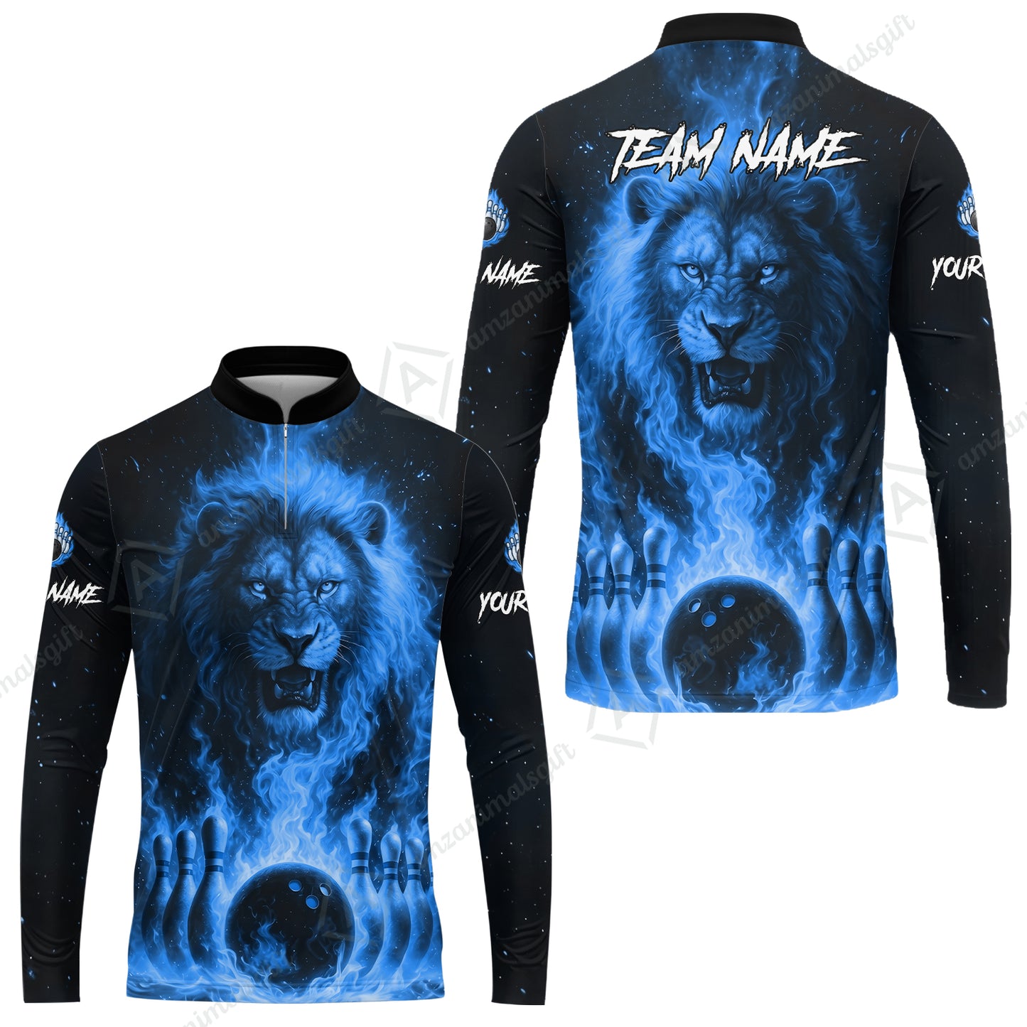 Custom Bowling Jersey Polo Shirt, Bowling Lion Of The Savannah, Custom Bowling Jersey Team Shirt For Players With Name & Team Name