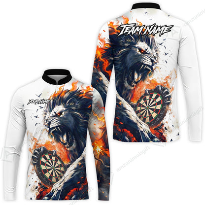 Customized Lion Fire Lava Darts Jersey, Personalized Name And Team Name For Dart Players