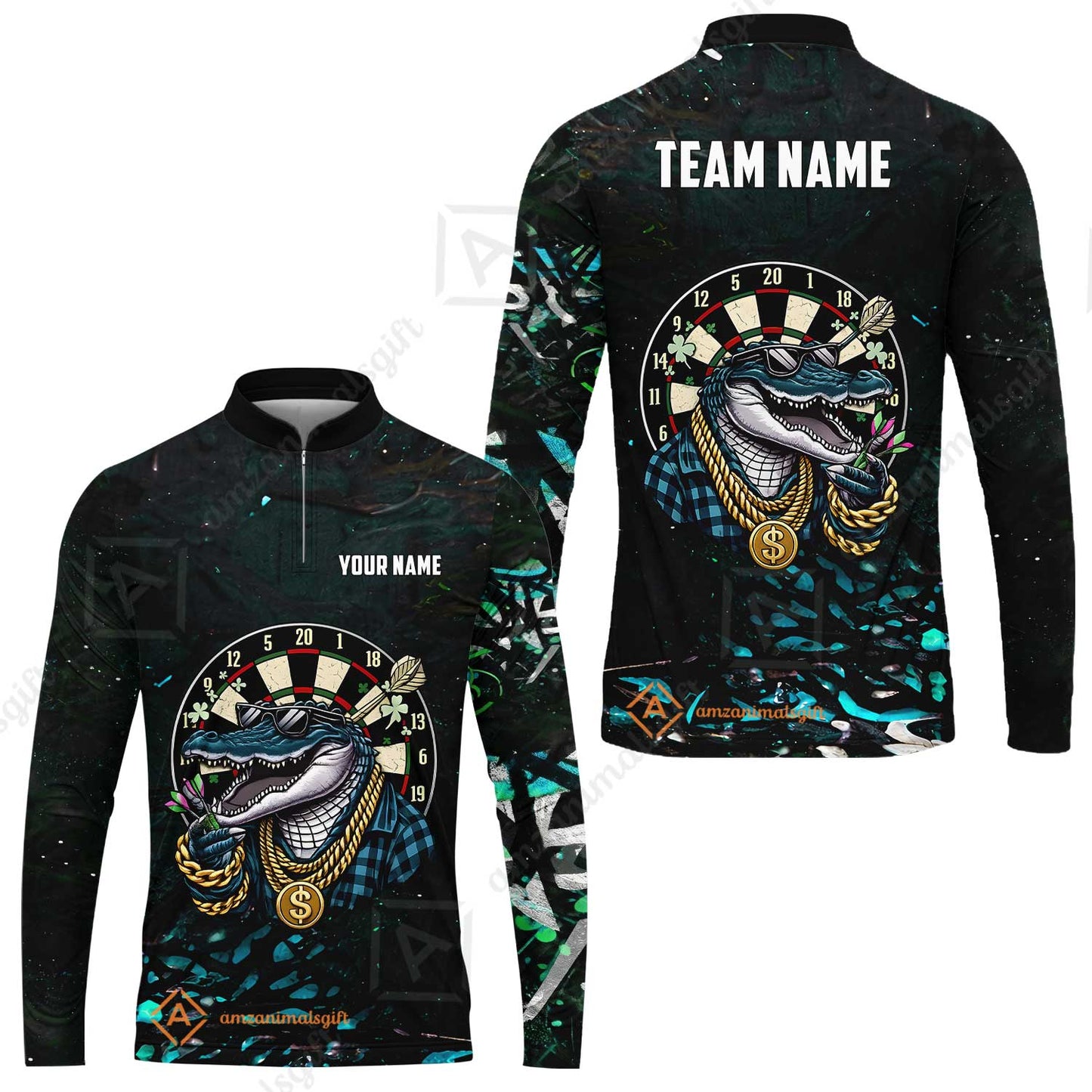 Custom Darts Team Jersey, Personalized Alligator Dart Jersey Shirt For Players With Name & Team Name
