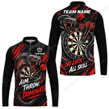 Customized Darts Team Jersey, Personalized Snake Darts Abstract Background Polo Shirt For Players With Name & Team Name