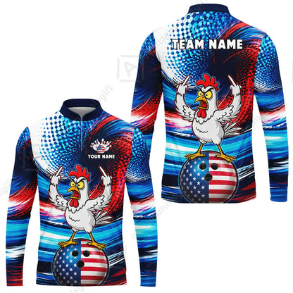 Custom Bowling Jersey Polo Shirt, Bad Chicken, Custom Bowling Jersey Team Shirt For Players With Name and Team Name
