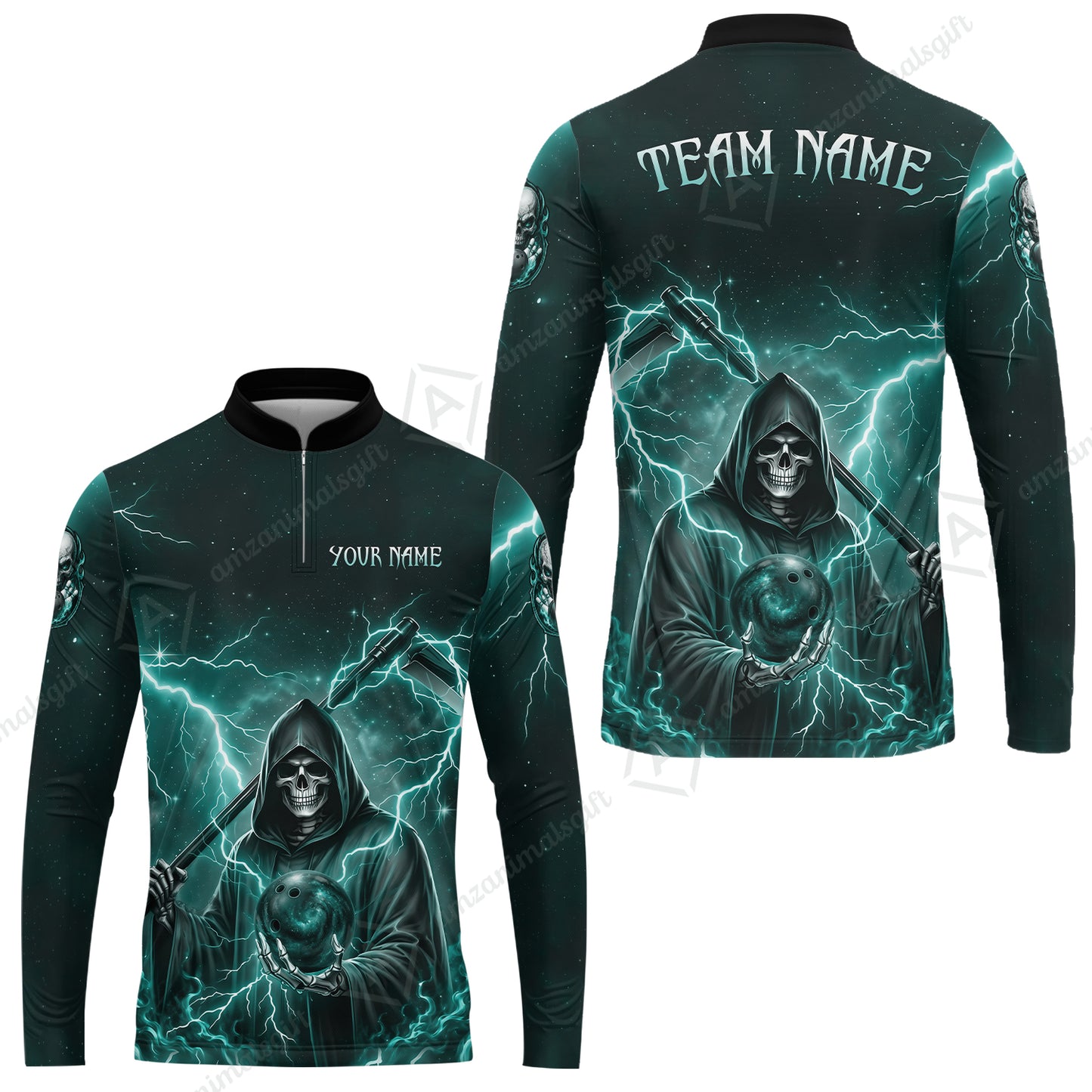 Custom Bowling Jersey Polo Shirt, Multiple Colors Death, Custom Bowling Jersey Team Shirt For Players With Name & Team Name