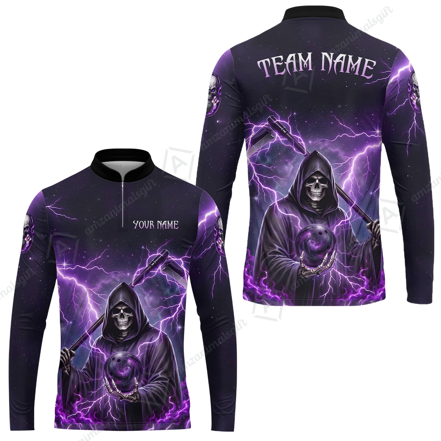 Custom Bowling Jersey Polo Shirt, Multiple Colors Death, Custom Bowling Jersey Team Shirt For Players With Name & Team Name