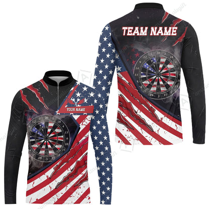 Custom Patriotic Americana Claw Rip Darts Jersey Polo Shirt, Custom Patriotic Americana Claw Rip Dart Jersey Team Shirt For Players With Name and Team Name